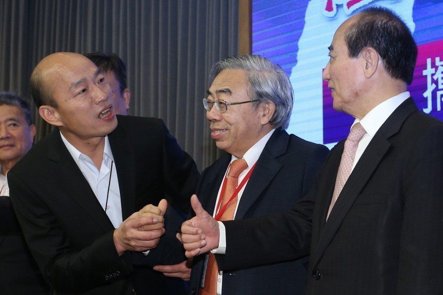 韓國瑜（左）與王金平（右），四月曾在台灣產業投資會議同台。 圖／聯合報系資料照片