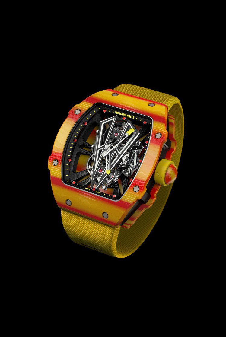 RM 27-03 Rafael Nadal陀飛輪腕表，碳纖維材料結合TPT®石英表殼，限量50只，約2,580萬元。圖／RICHARD MILLE提供