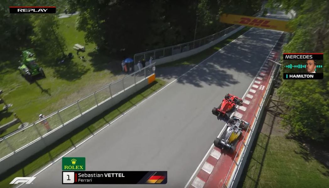 這次事件Vettel被裁判官們認定為不安全回車。 摘自F1