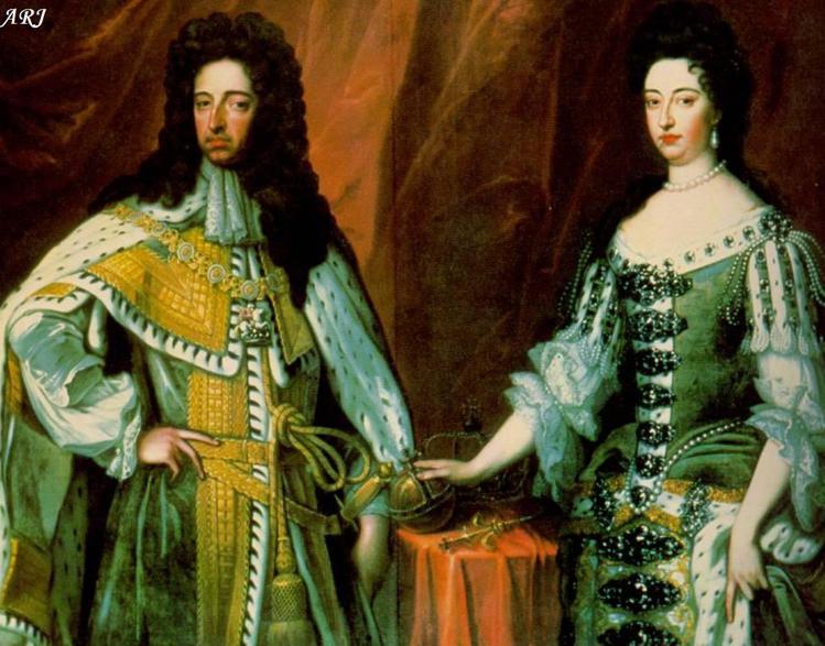 英王威廉三世與女王瑪麗二世。圖／邦瀚斯提供
