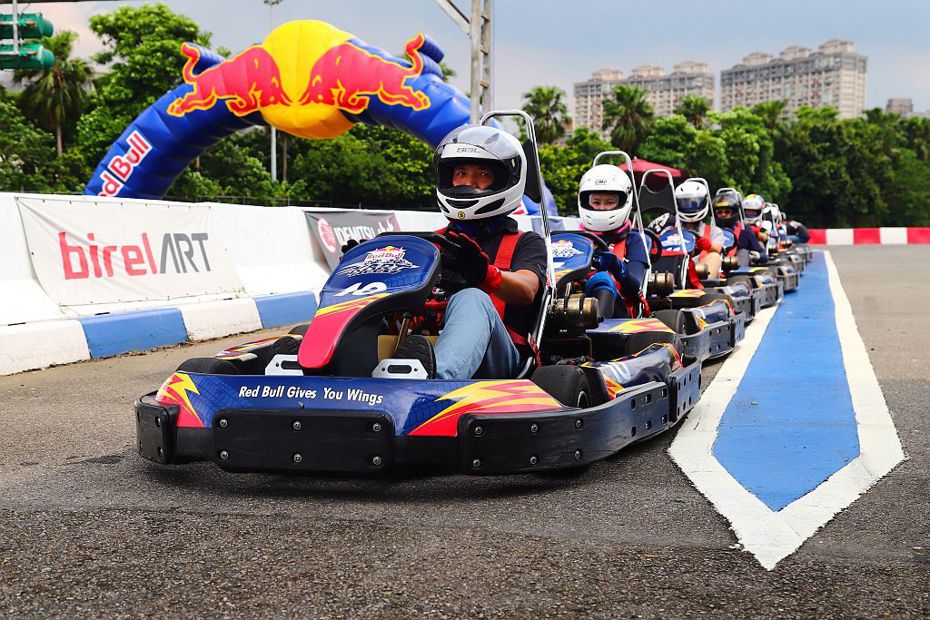 Red Bull Kart Fight及Pit Stop Challenge挑戰賽打響今年夏天賽車相關活動。 記者張振群／攝影