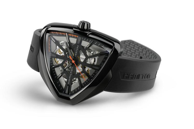 漢米爾頓鏤空Ventura系列腕表，黑色PVD不鏽鋼表殼，限量999只，約65,...