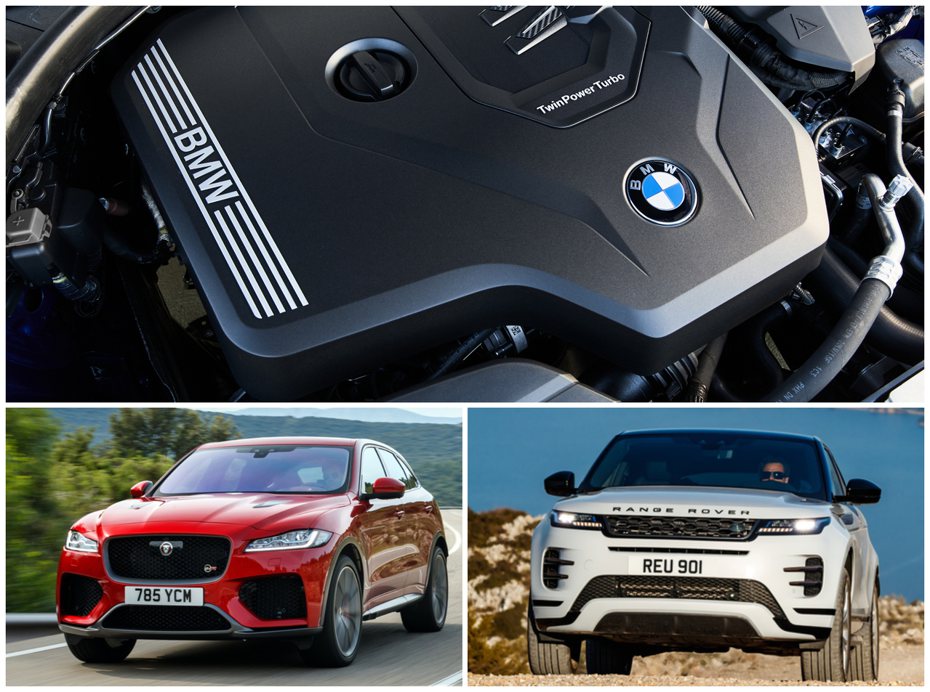 傳BMW將與英國豪華車商Jaguar Land Rover合作開發引擎。 摘自BMW、Jaguar Land Rover