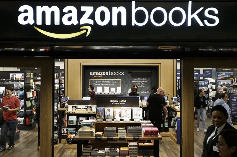 亞馬遜的實體書店「Amazon Books」。 圖／歐新社