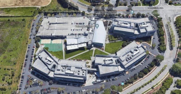 Google確認買進 Yahoo總部大樓，以及其他多項一共九筆原Yahoo位於矽谷的房地產！圖擷自Google map
