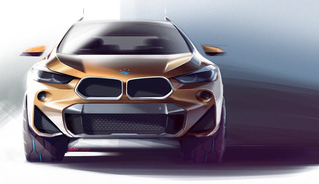 BMW計畫再推出車格更小、價格更親民的小休旅。圖為BMW X2設計草圖。 摘自B...