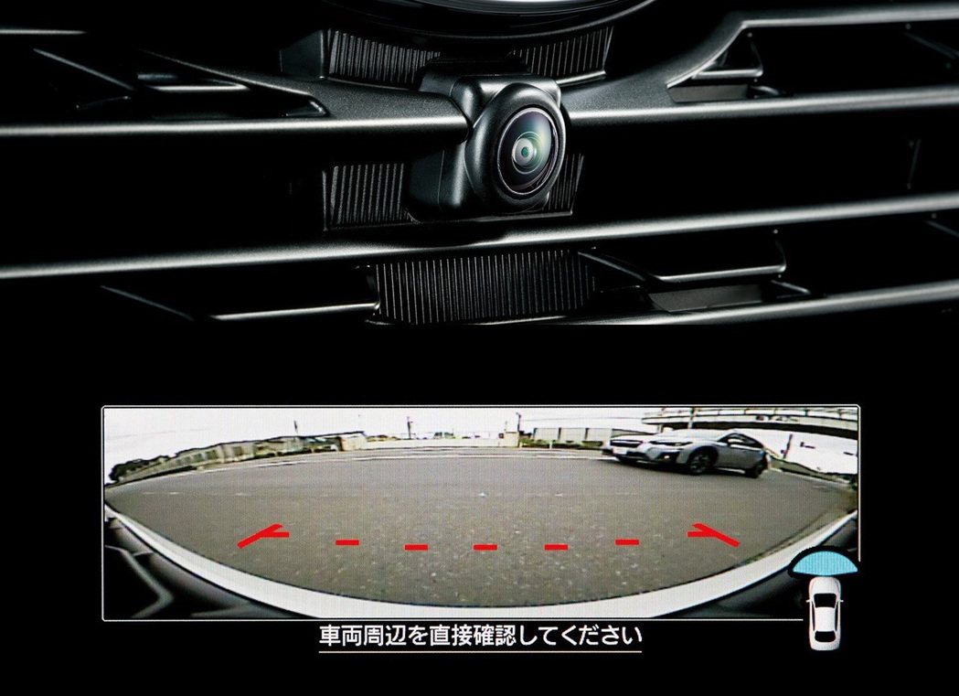 車前鏡頭顯影增加停車時的安全性。 摘自Subaru