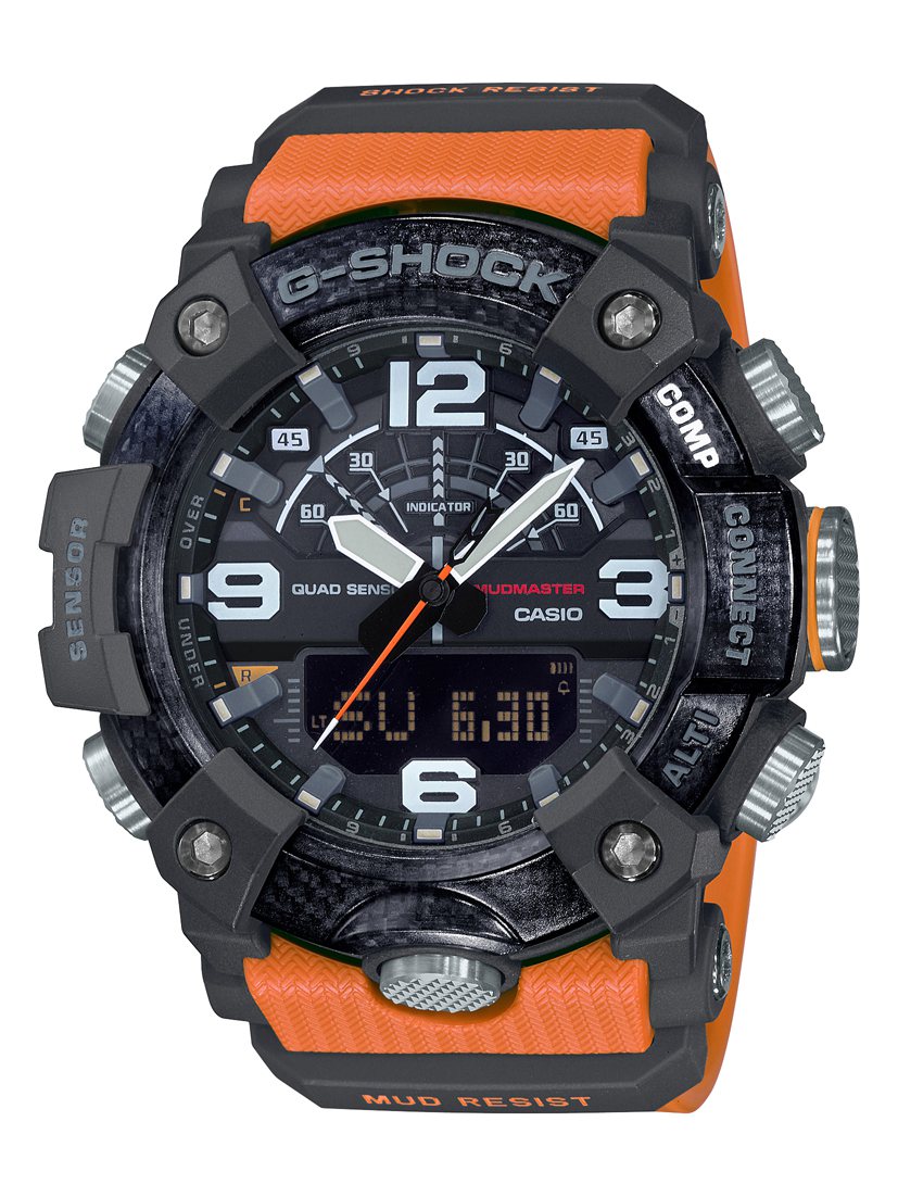 G-Shock MUDMASTER GG-B100-1A9腕表，碳纖維強化樹脂表...
