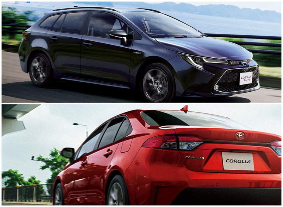 日規Toyota Corolla Sedan/Touring動力採用1.8升Hybird、1.2升渦輪引擎與1.8升自然進氣引擎。 摘自Toyota