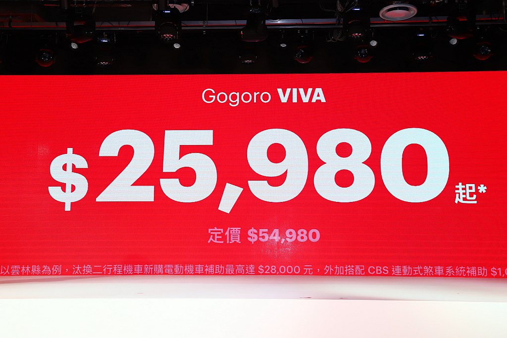 Gogoro VIVA扣除補助最低只要台幣25,980元就能購得（以雲林縣為例）...