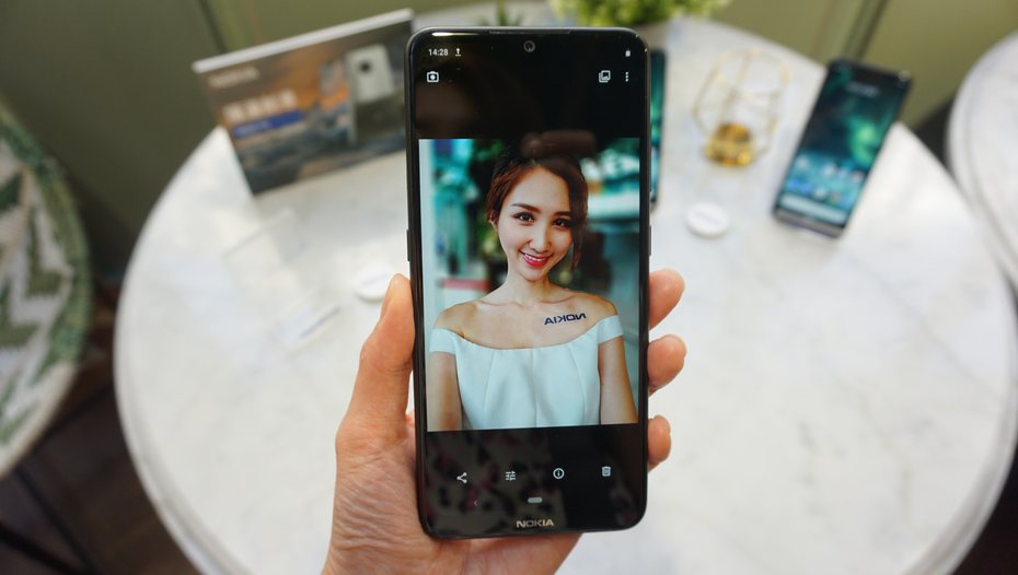 Nokia7.2具備獨家蔡司散景模式，讓拍攝效果更有變化。記者黃筱晴／攝影