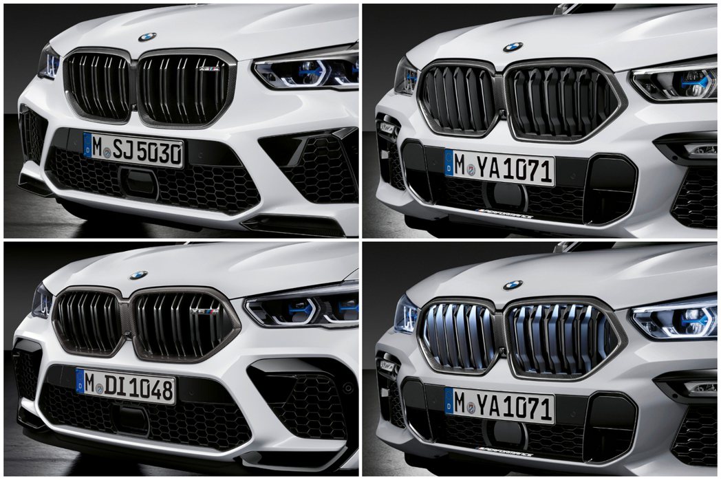 BMW X5 M、X6 M與標準版X6的碳纖維水箱護罩 (鼻孔特輯)。 摘自BM...