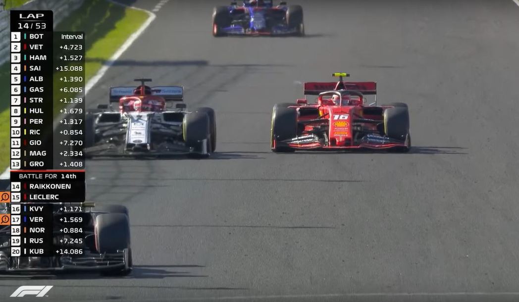 第14圈則是在超高速的130R彎超過了Kimi Räikkönen。 摘自F1