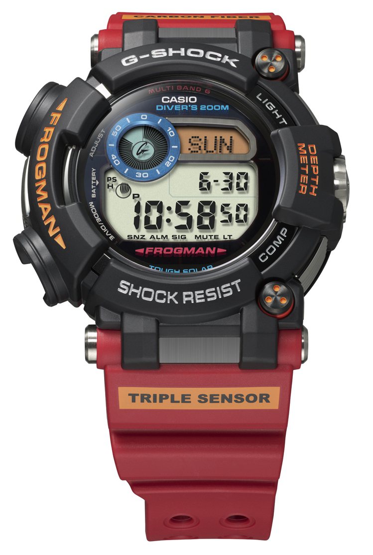 G-Shock FROGMAN系列限量紀念GWF-D1000ARR腕表，36,000元。圖／Casio提供