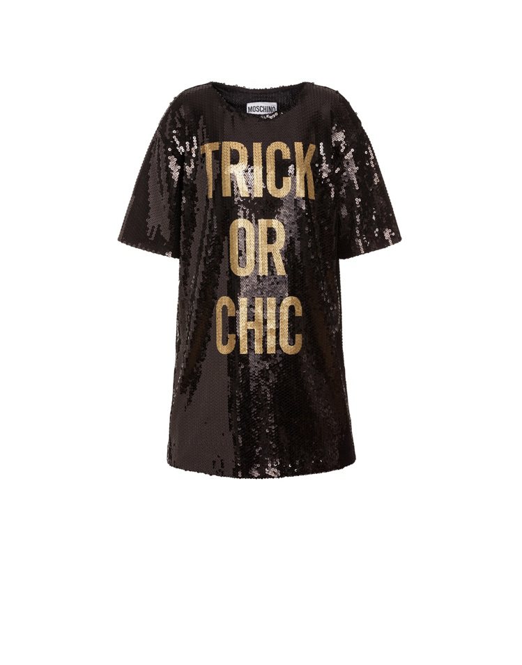 Trick or Chic亮片洋裝，42,800元。圖／Moschino提供