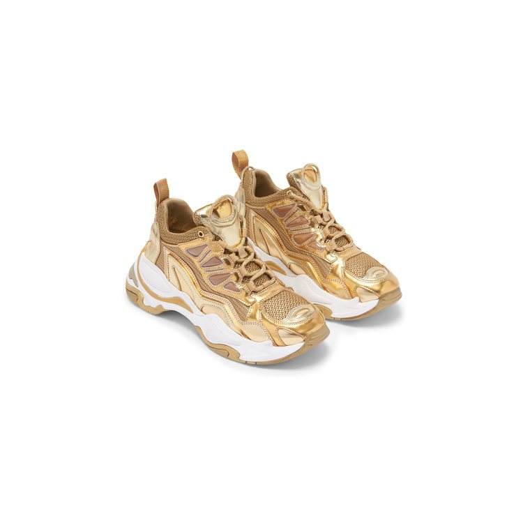 sandro Astro金色運動鞋，售價13,680元。圖／sandro提供