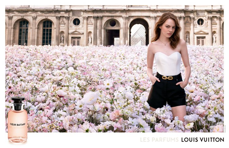 路易威登發表由品牌大使艾瑪史東演繹的第二支香水形象廣告。圖／LV提供