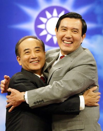 2005年7月，馬英九、王金平競爭國民黨主席。 圖／聯合報系資料照片