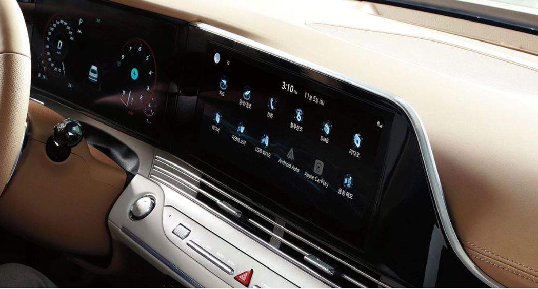 小改款Hyundai Grandeur導入雙12.3吋的數位儀表與中控觸控式螢幕...