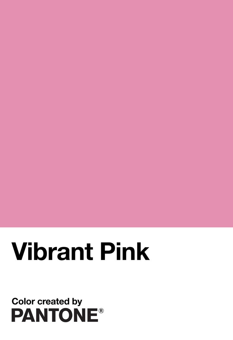 台北城市色彩活力粉（Vibrant Pink），粉色的意象是勇敢、前衛及力量的象徵。圖／Pantone提供