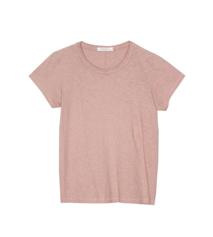 耶誕限定款DIY T恤推出多款色系選擇，圖為玫瑰粉色。圖／rag & b...