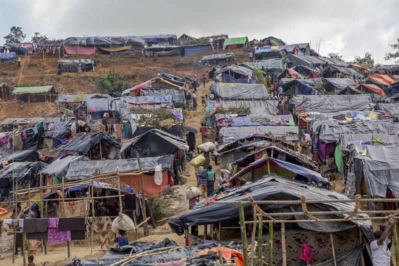 位於孟加拉的羅興亞難民營，攝於2017年9月。 圖／美聯社