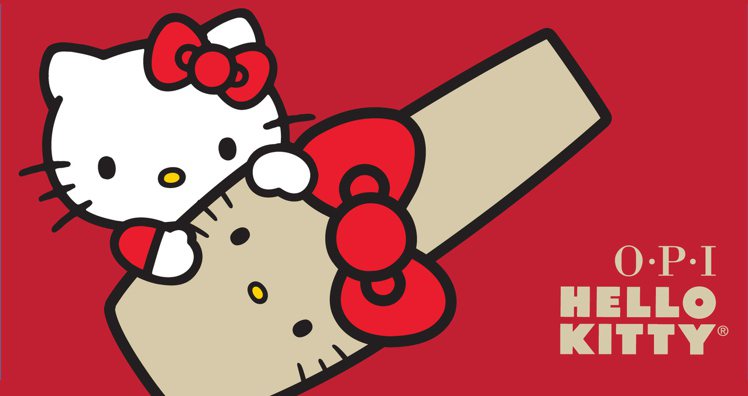 OPI、Hello Kitty第三度攜手合作，推出「Hello Kitty Collection by OPI耀眼假期系列」指彩。圖／OPI提供