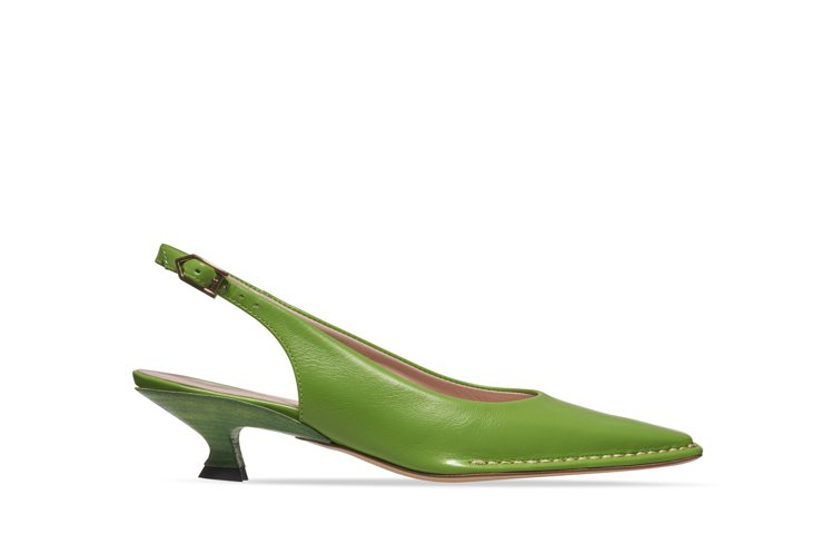 TOD’S貓跟鞋綠色，27,500元。圖／迪生提供