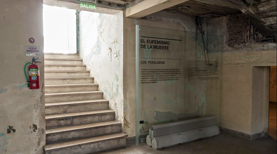 「處決的委婉說法：移監。」圖為ESMA的死亡出口。 圖／ESMA 人權紀念館