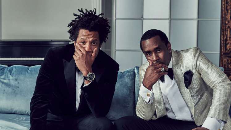 為了慶祝饒舌歌手「吹牛老爹」尚恩庫姆斯生日，嘻哈天王Jay-Z盛裝出席。圖╱翻攝自尚恩庫姆斯官方Instagram帳號。