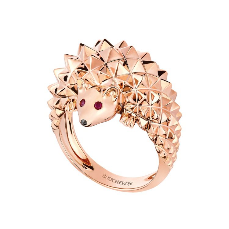 Boucheron，Animaux動物系列刺蝟戒指，17萬6,000元。圖╱Bo...