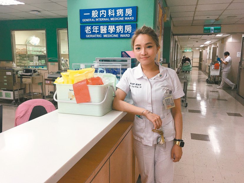 中國醫藥大學附設醫院一般內科病房護理師林盈靜。記者鄧桂芬／攝影