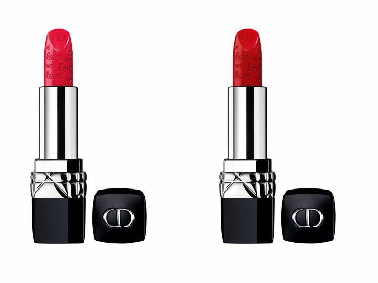 迪奧藍星唇膏 愛戀印記珍藏版3.5g（左）#520、（右）#999／1,350元。圖／Dior提供