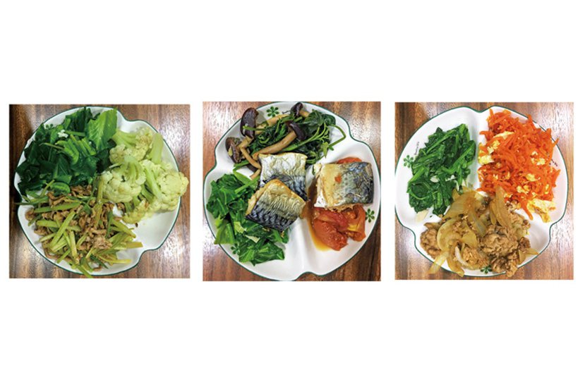 筆者家中的健康餐盤料理範例。 圖／綠主張月刊提供
