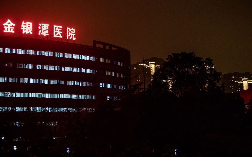 湖北武漢金銀潭醫院是這次處理肺炎患者的專責醫院。（歐新社）