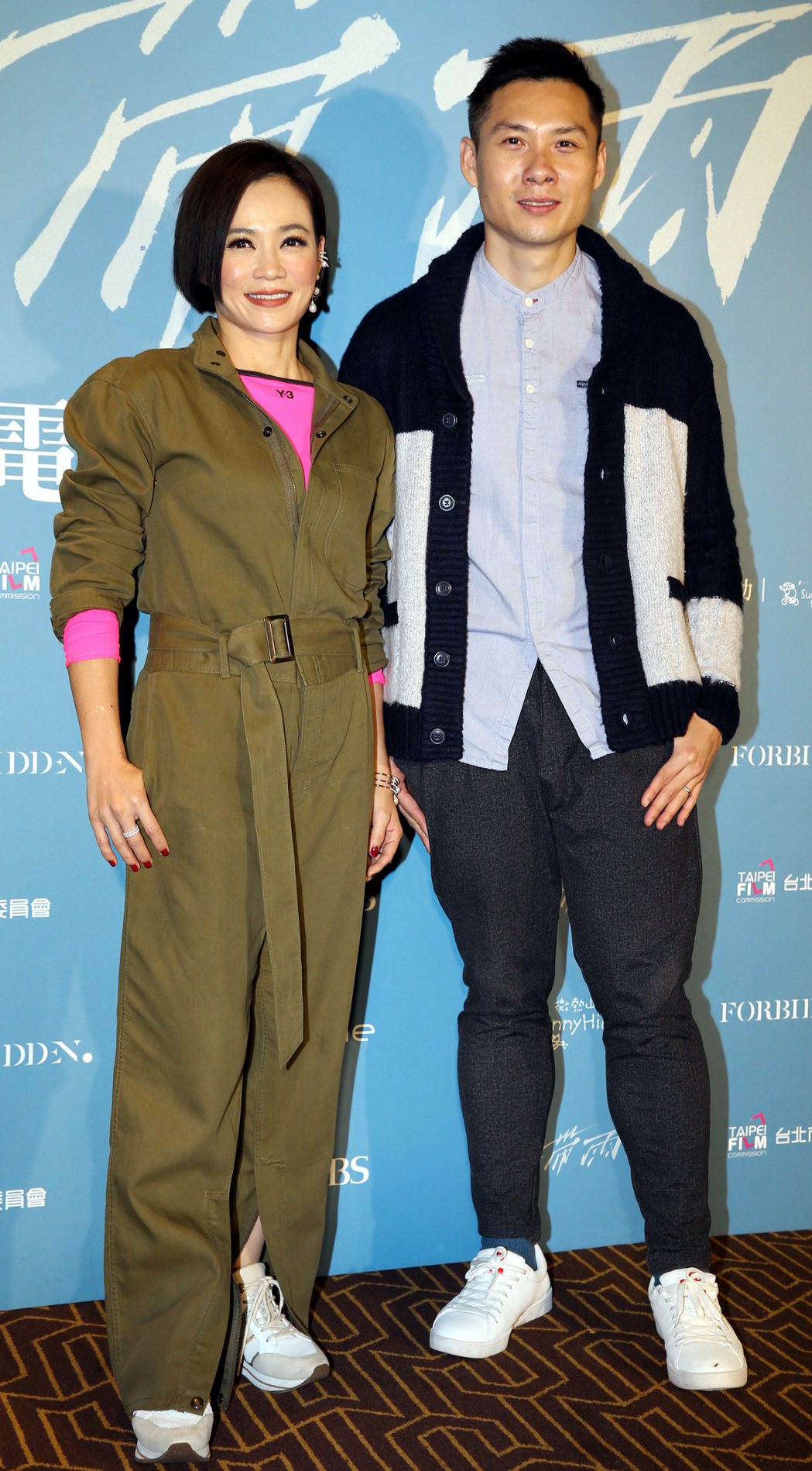 金馬獎最佳女主角楊雁雁（左）及導演陳哲藝出席「熱帶雨」首映會。記者侯永全／攝影