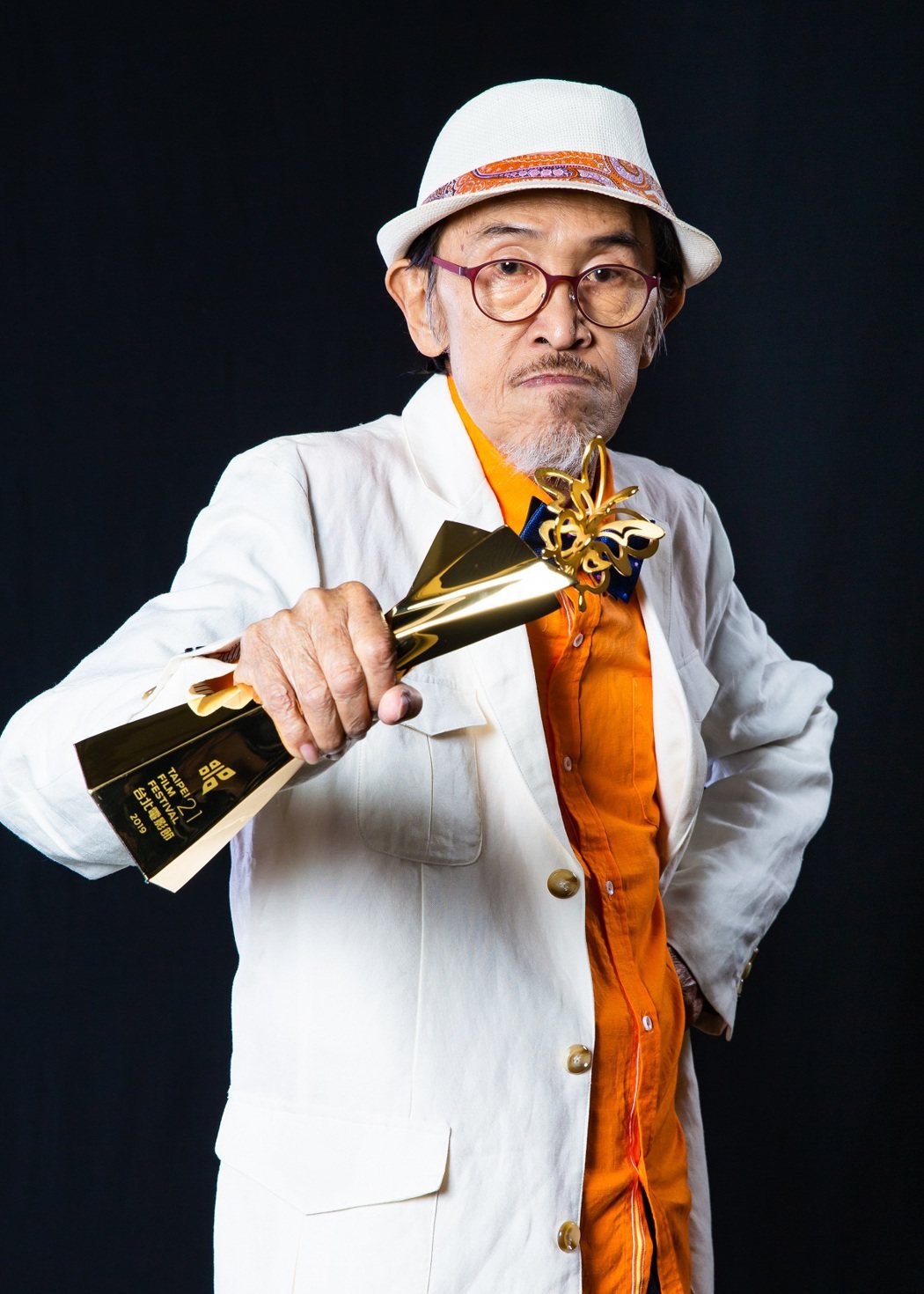 小戽斗去年以「老大人」奪得2019台北電影獎最佳男主角獎。圖／台北電影節提供