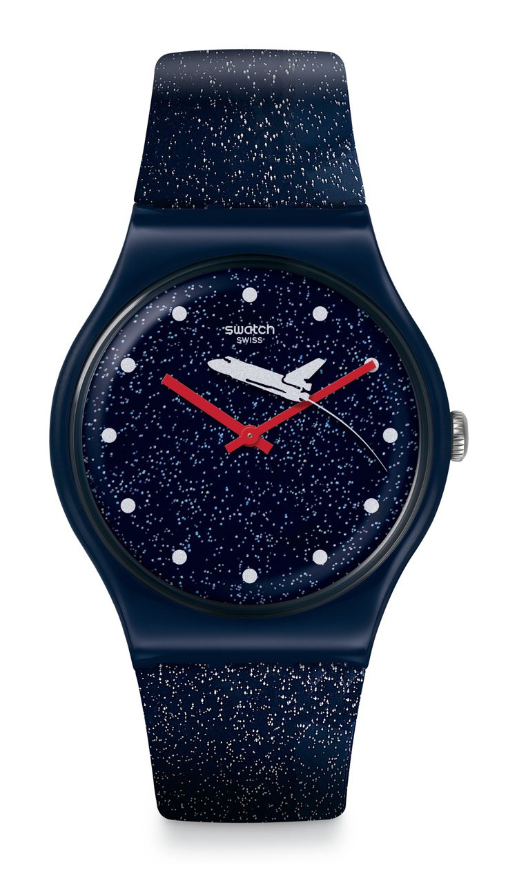 SWATCH 007 詹姆龐德特別版系列太空城Moonraker腕表，3,300元。 圖／SWATCH提供