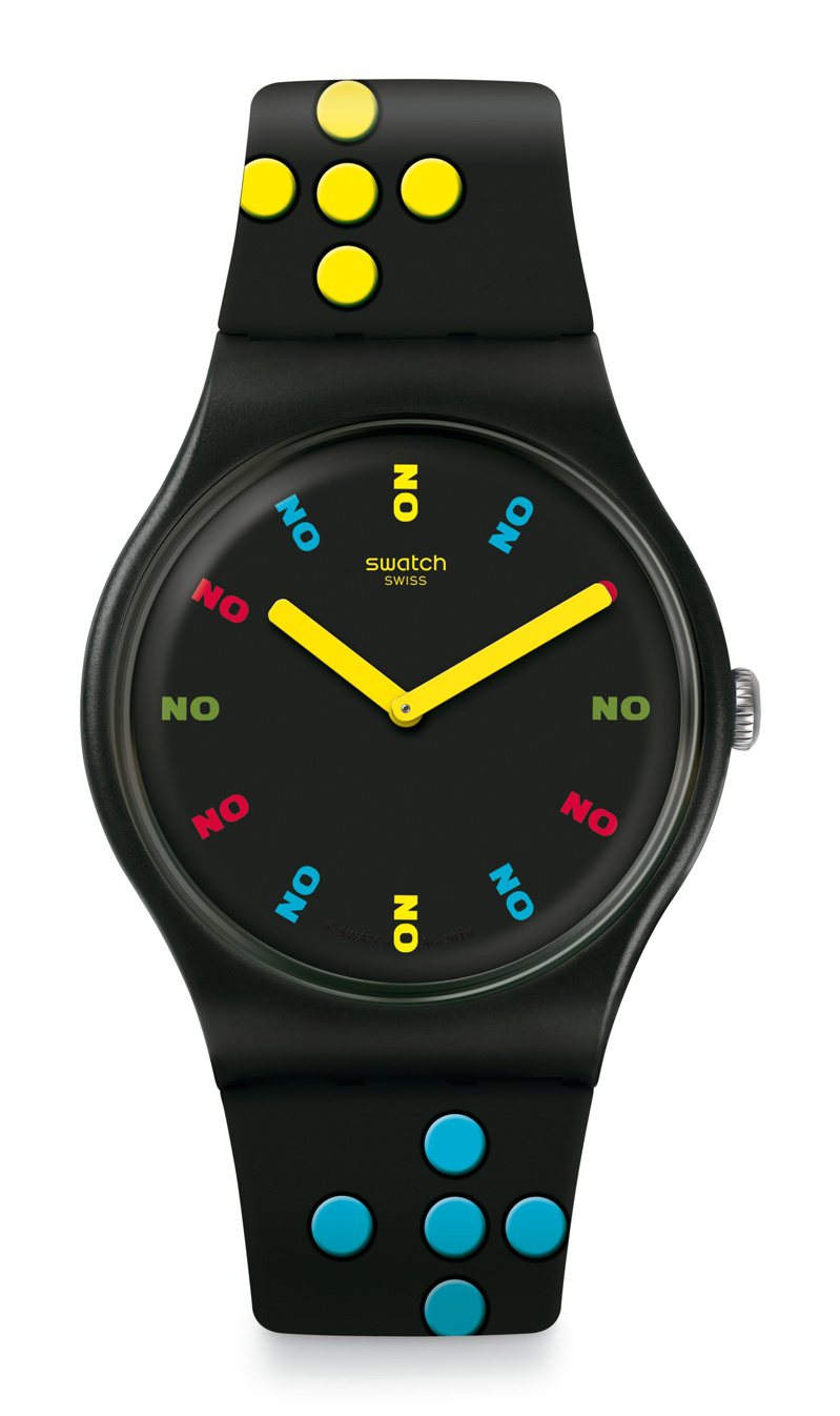 SWATCH 007 詹姆龐德特別版系列第七號情報員Dr. No腕表，3,300元。圖／SWATCH提供