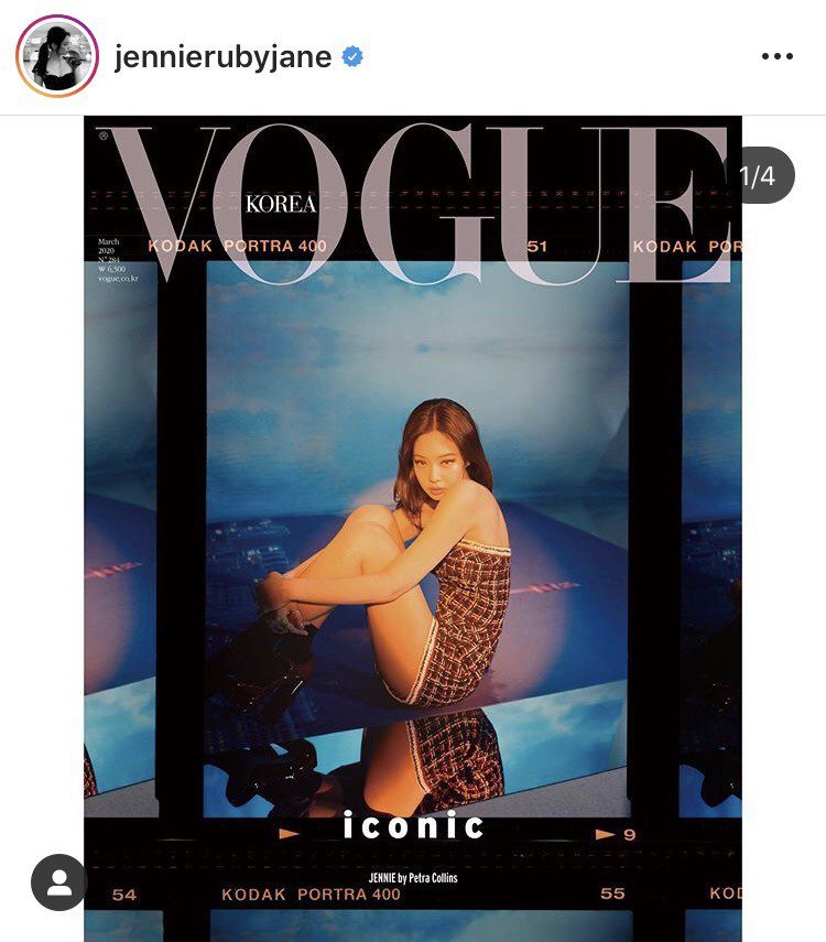 Jennie配戴香奈兒COCO CRUSH系列珠寶登上韓國時尚雜誌封面。圖／取自IG @jennierubyjane