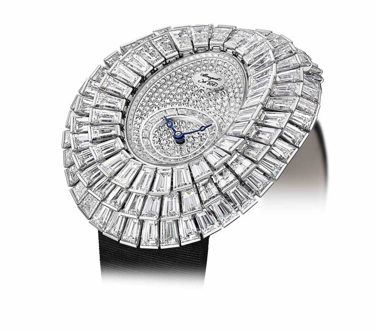 被趣稱為「大花」的Breguet Crazy Flower高級珠寶鑽表，鑲嵌有400多顆鑽石總重約36克拉，為高級訂製品，價格店洽。圖 / Breguet提供