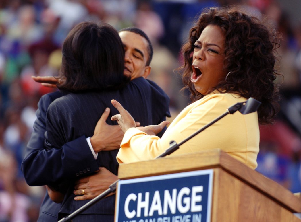 2007年歐普拉（Oprah Winfrey）為歐巴馬的民主黨初選站台，成功將民...