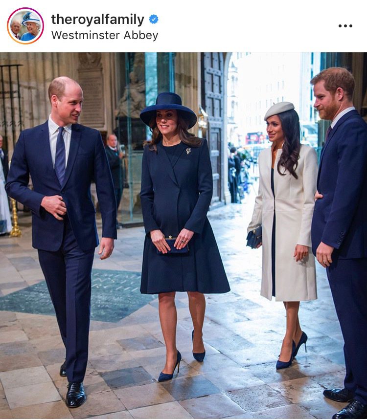2018年梅根首度以未婚妻的身份與女王一起出席當年的大英國協聯邦節慶典。圖／取自IG @theroyalfamily