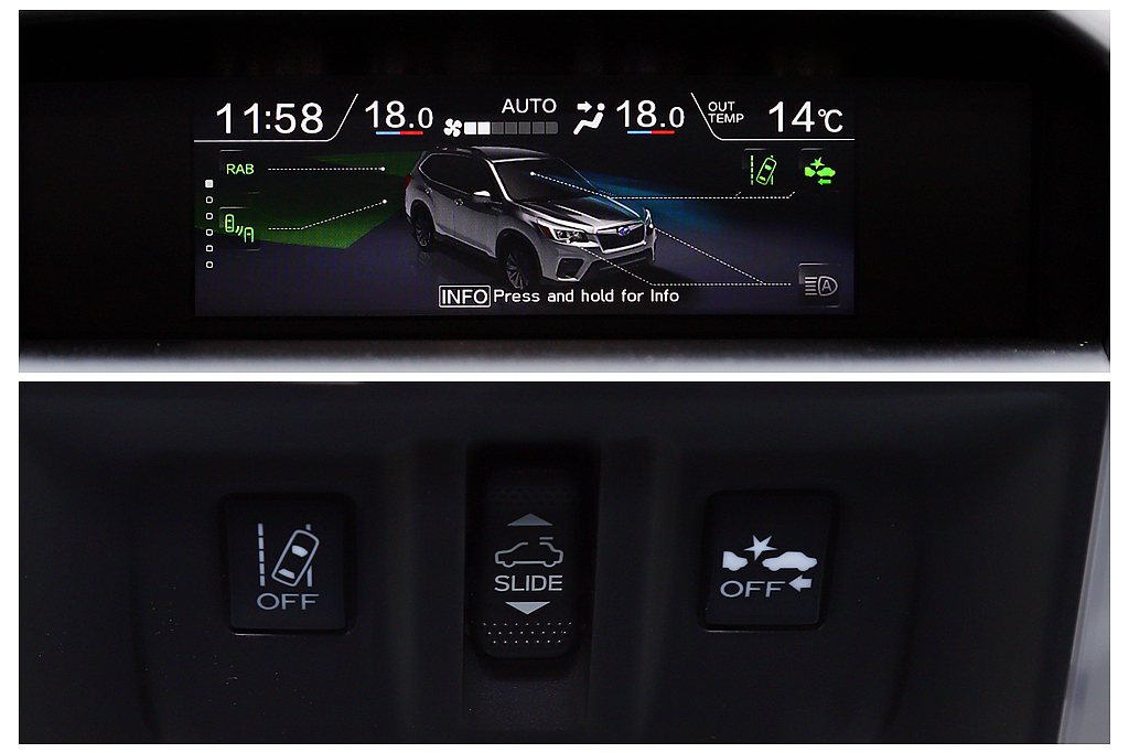 EyeSight智能駕駛安全輔助系統包含ACC主動車距控制定速巡航、LVSA前車...