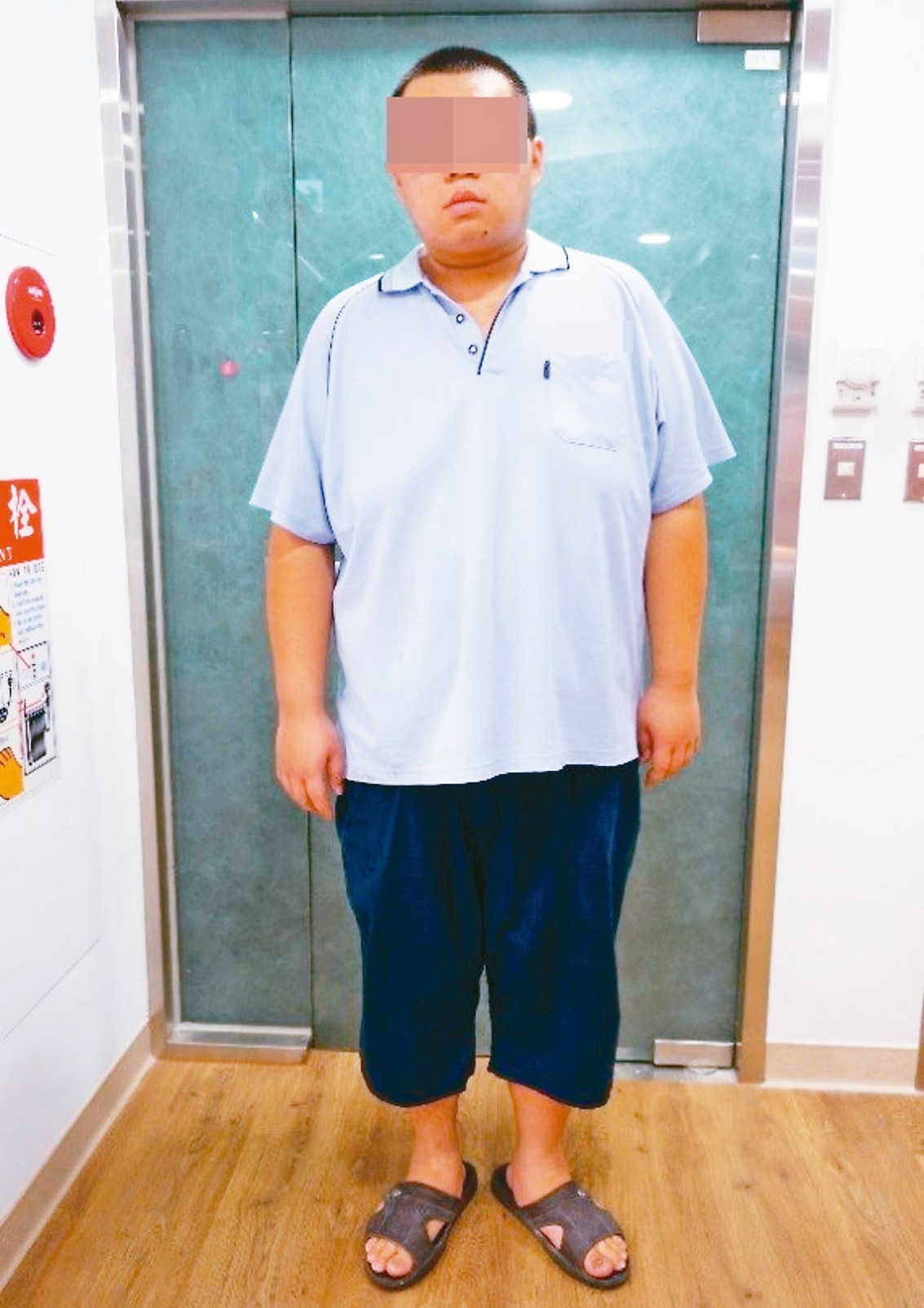 24歲林先生減肥中，當時體重從191公斤減至150公斤。