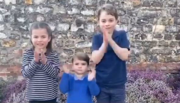 英國王室三兄妹拍片力挺醫護。圖擷自instagram