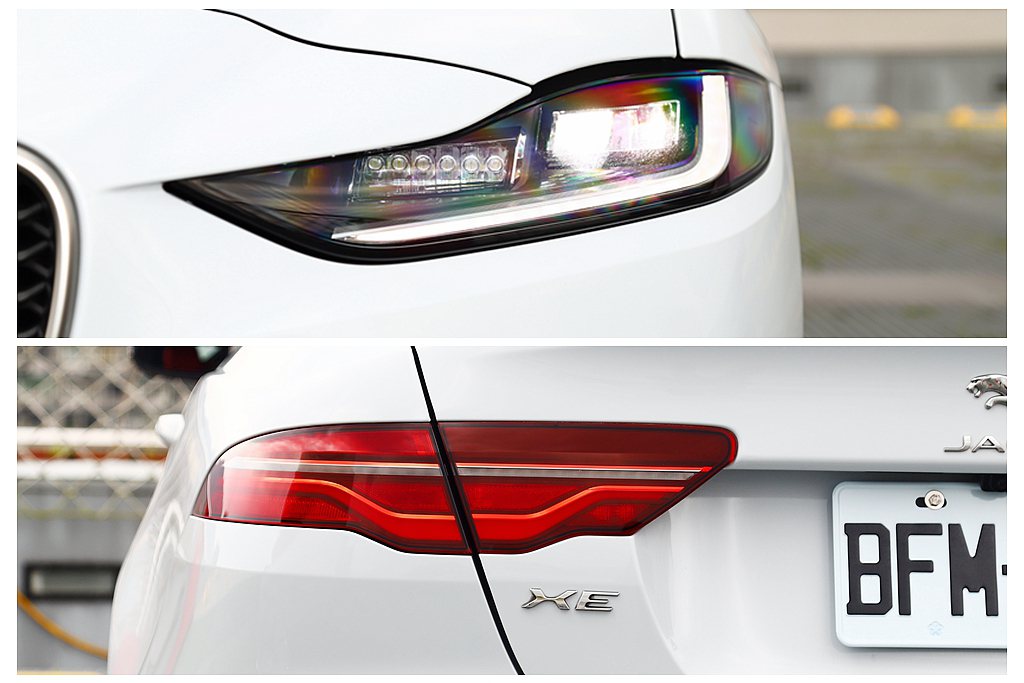 小改款Jaguar XE的LED頭燈造型改變並保留標誌性的「J-Blade 」L...