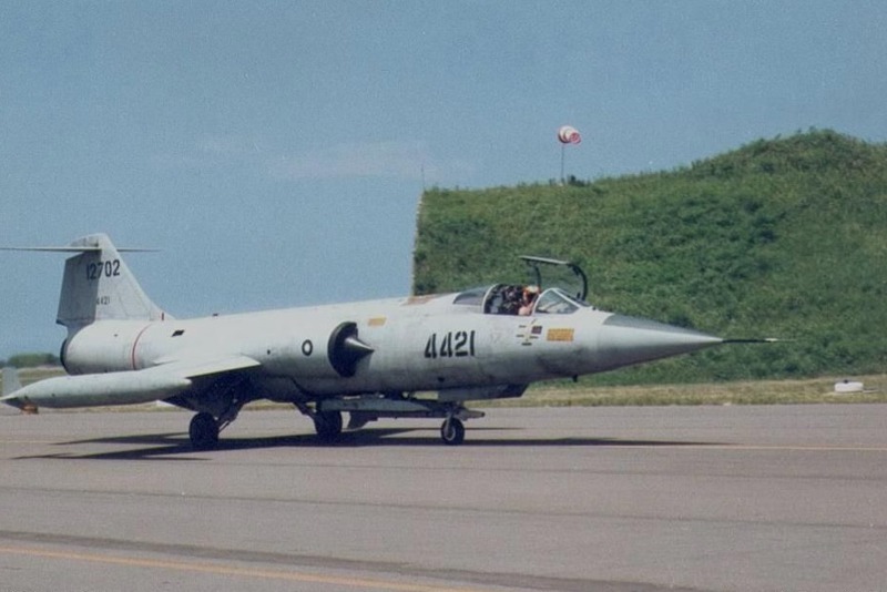 郭建志失事的4421號F-104G戰鬥機，攝於前民國78年的新竹基地開放。圖／傅鏡平提供