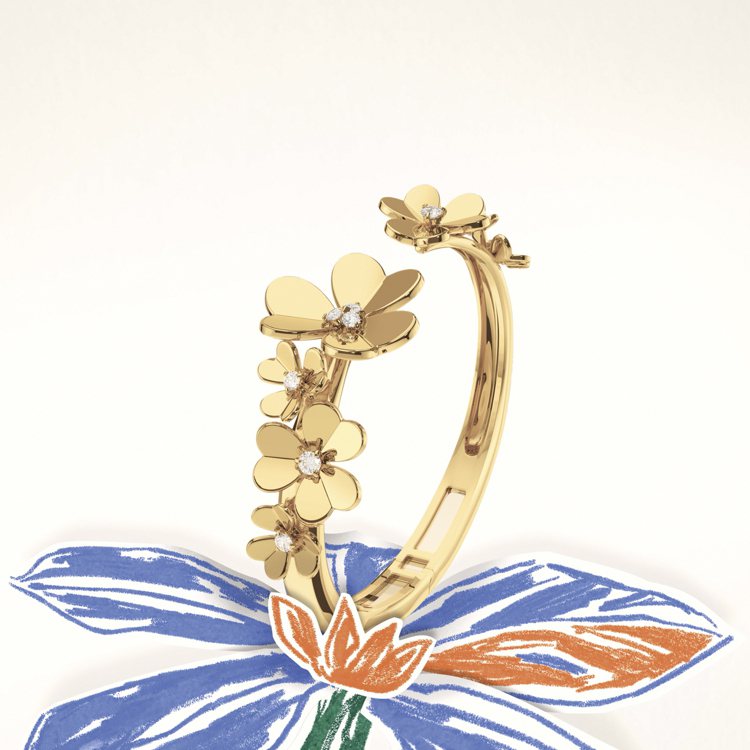 Alexandre Benjamin Navet為梵克雅寶創作一系列結合花卉珠寶的作品。圖／梵克雅寶提供