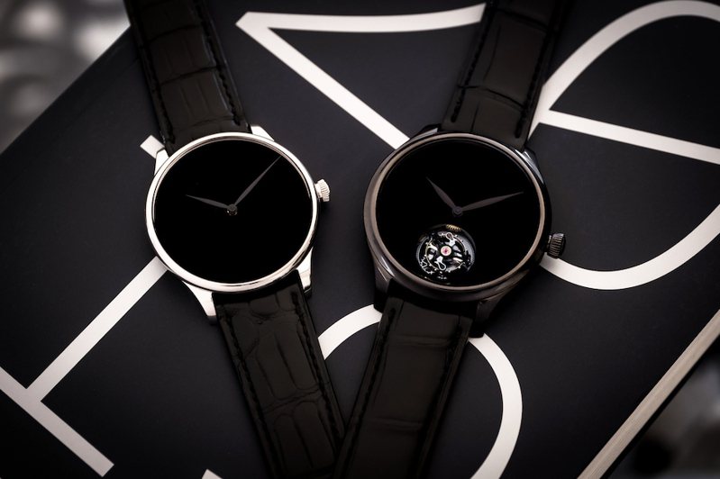 沈默也是種強烈的存在，H.Moser & Cie的2020兩只新款Vantablack腕表，以黑色發聲。圖 / H.Moser & Cie提供。